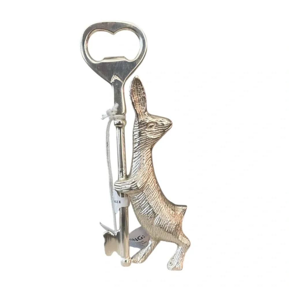 Anthropologie Bunny Bottle Opener Silver Key Whimsical Easter Sprint Gifts New